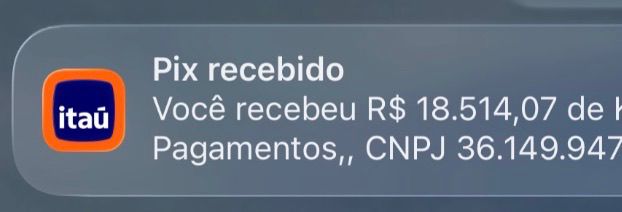Pix recebido notificação 2