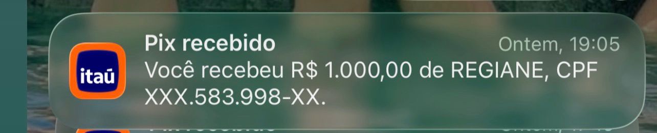 Pix recebido notificação 4