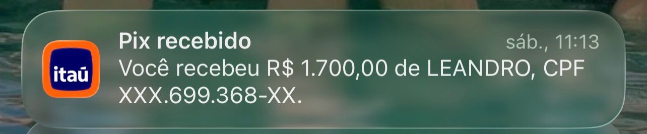 Pix recebido notificação 5